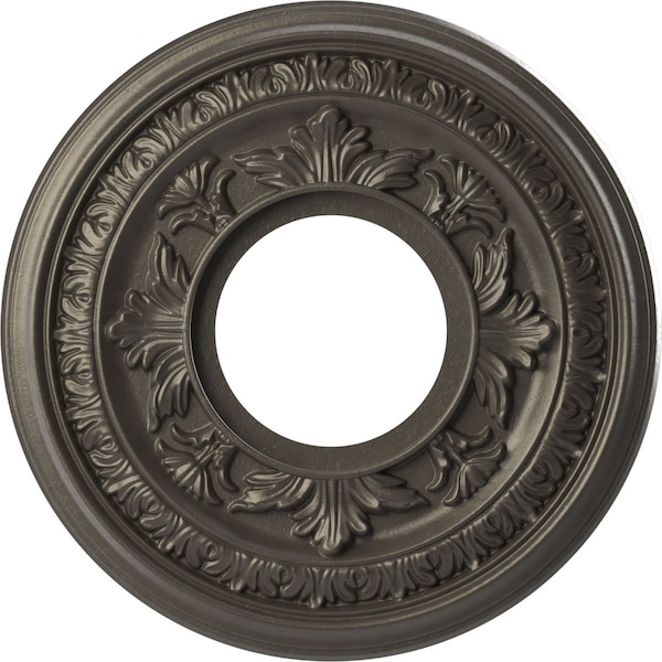 Ekena Millwork Baltimore PVC Medallion (Canopies up to 4 1/4"), 10"OD x 3 1/2"ID x 3/4"P, Metallic Weathered Steel CMP10BADST - main